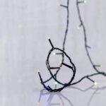 Χριστουγεννιάτικα Λαμπάκια 96 Led Με Ηλιακό Συλλέκτη 100cm Χρωματιστά Πράσινο Καλώδιο