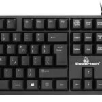 Σετ Πληκτρολόγιο+Ποντίκι Optical USB PT-1068 ενσύρματο 1000DPI μαύρο