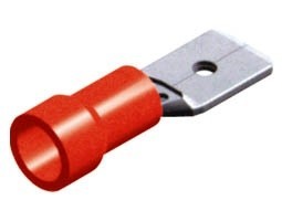 AK081010-1 Aκροδέκτες Αρσενικοί Μόνωση Fast Κόκκινοι V1.25-7B