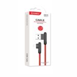 Καλώδιο USB A M*/IPhone Lightning 1.2Μ ΜΑΧ 3.2Α KSC-125/RED/LT