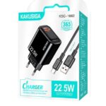 Φορτιστής/Charger USB 5V 22.5W Με Καλώδιο Type C KSC-1662/B