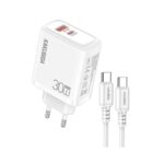 Φορτιστής/Charger USB 5V 30W Με Καλώδιο Type C KSC-1674/W