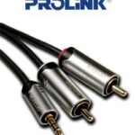 Καλώδιο 2RCA Αρσενικά σε 3.5 Stereo Gold Aκροδέκτες 1.8μ HMC-103